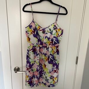 Floral J Crew mini dress with pockets